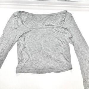Grey Long Sleeve Top